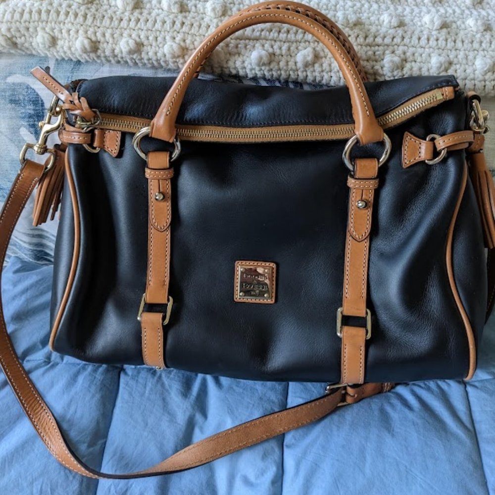 Very Rare Dooney and Bourke Smooth Leather City Satchel - Good Condition!